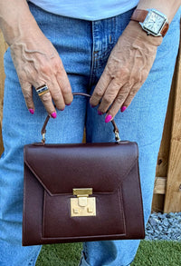Etro Hand Bag Brown Leather