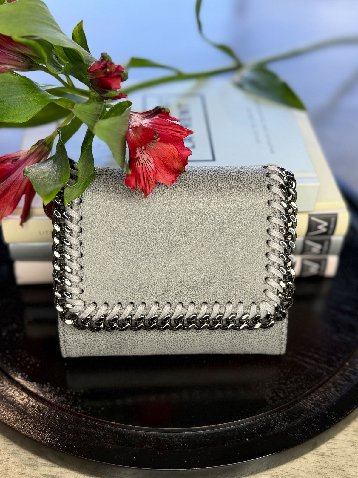 Stella Mccartney Grey Falabella Small Wallet