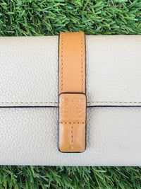Loewe Compact Tri-fold Leather Greige Wallet