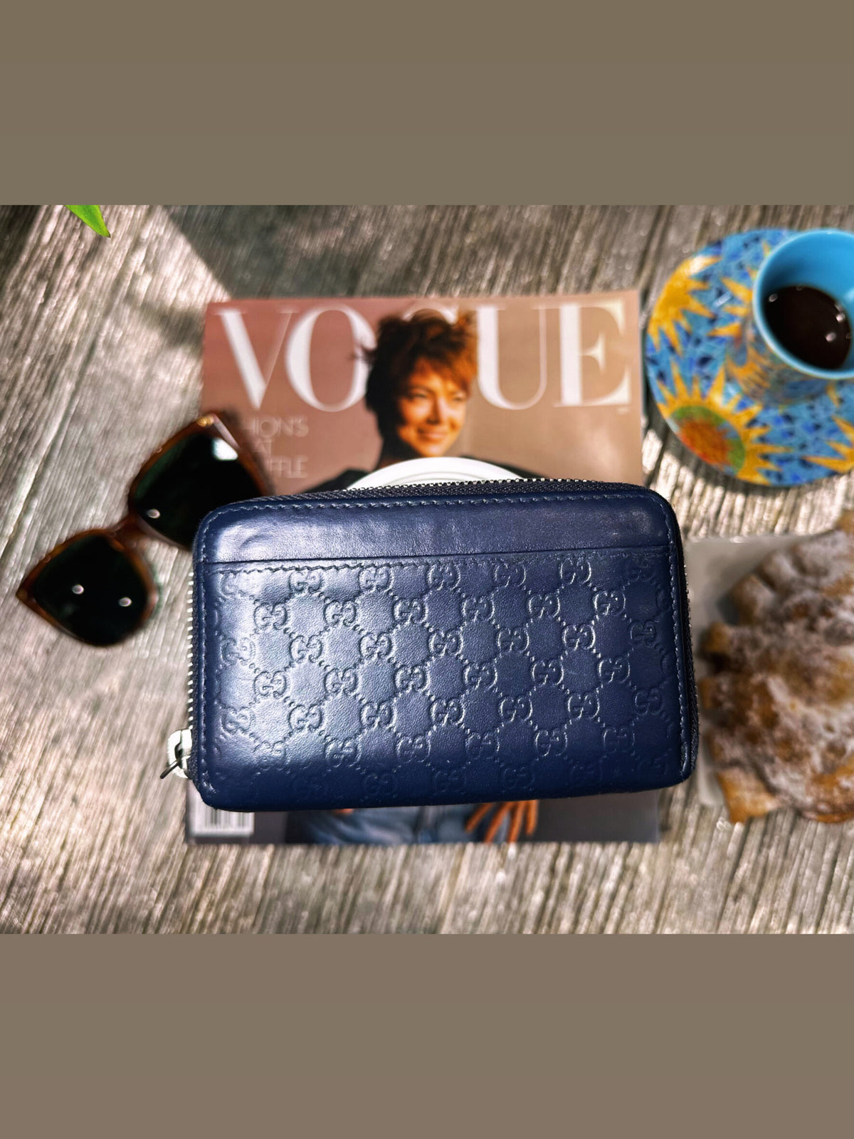 GUCCI Micro Guccissima Black Leather Coin Case Mini Wallet