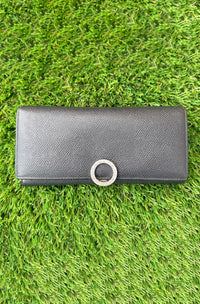 Bvlgari Long Wallet Black Leather