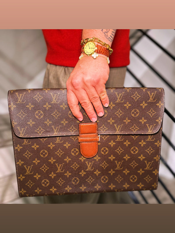 Louis Vuitton Monogram Ministre Document Case Clutch Bag