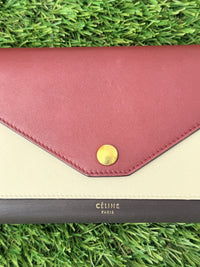 Celine Diamond Leather Wallet (tricolor)