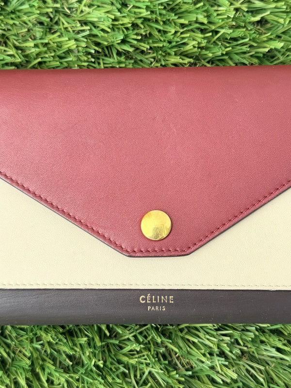 Celine Diamond Leather Wallet (tricolor)