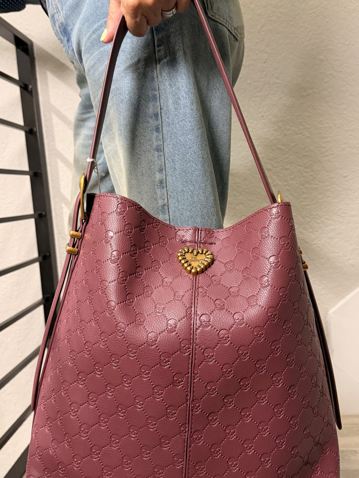 Betsy Johnson Tote Bag Burgendy