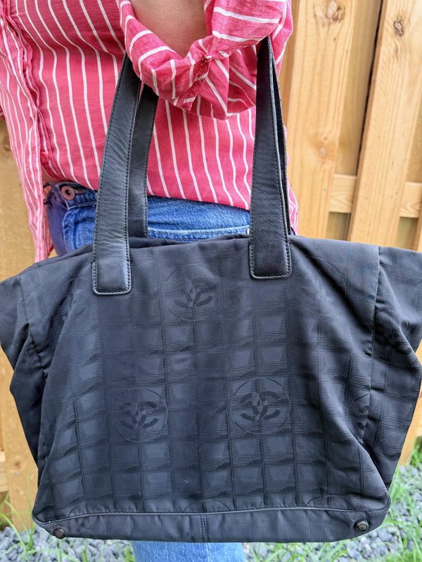 Chanel New Travel Line Tote Bag Black