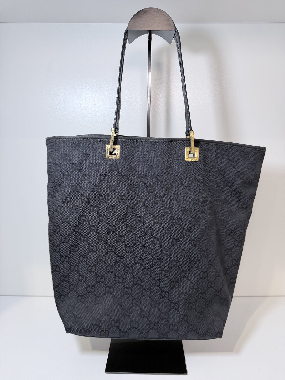 Gucci GG Canvas Tote bag Black Gold