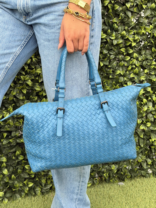 Bottega Veneta Montaigne leather handbag Blue