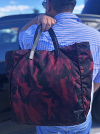 Prada Hand Bag  Camu Bordeauz Nylon
