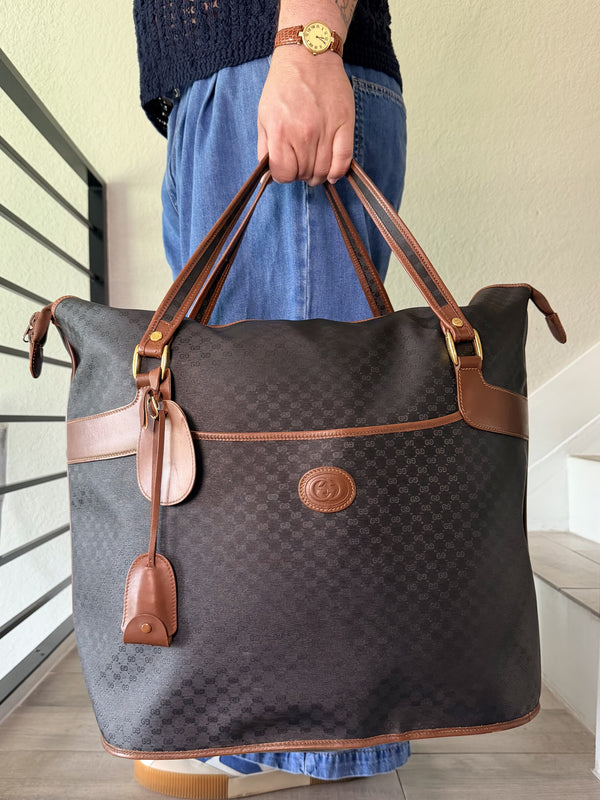 Vintage Gucci Boston Bag Black PVC