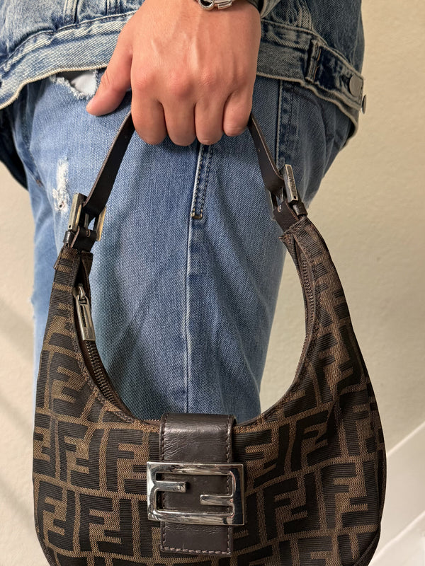 Fendi Croissant Vintage cloth handbag