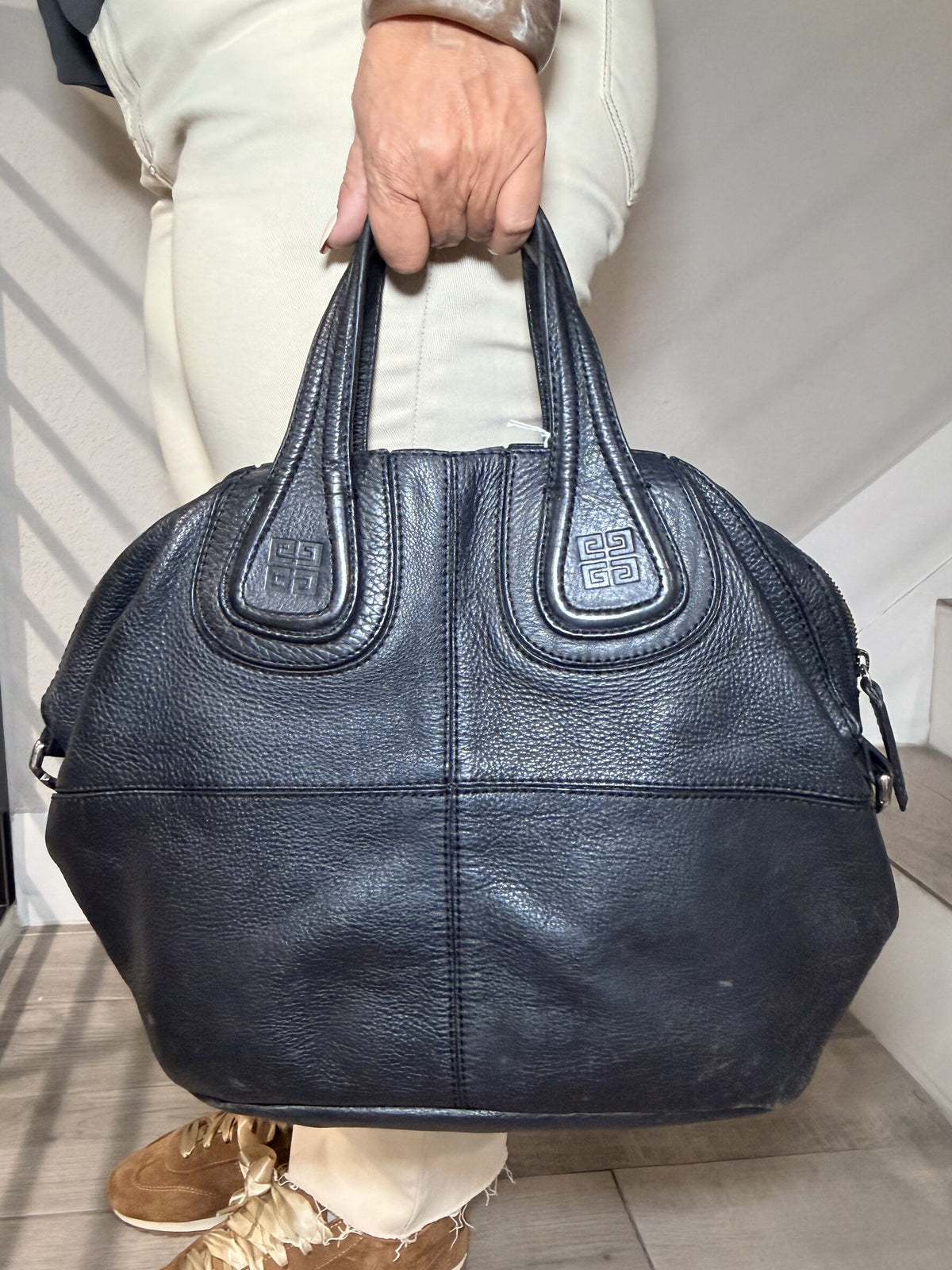Givenchy Hand Bag Black Leather