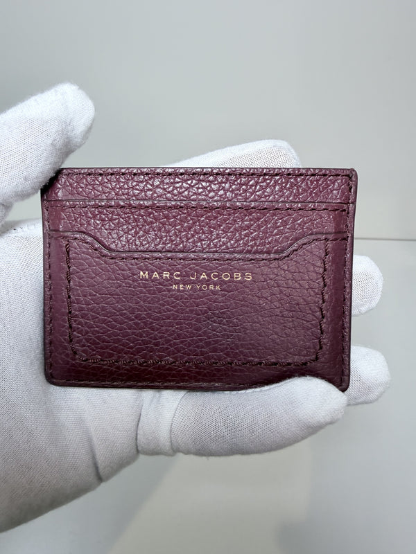 Marc Jacobs Leather card holder burgundy