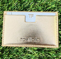 Tom Ford Vegan Leather Card Holder Gold