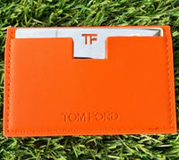 Tom Ford Vegan Leather Card Holder Orange
