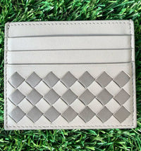Bottega Venetta Intrecciato leather wallet Gray