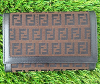 Fendi Wallet Brown Canvas