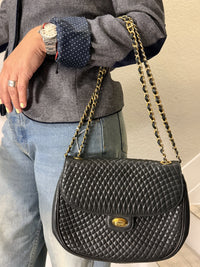 Bally Shoulder Bag Black Leather