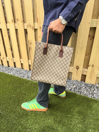 Gucci GG Supreme PVC Leather Beige Tote