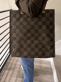 Fendi Pacan Pattern Brown Tote Bag