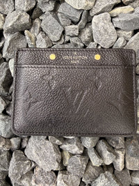 Louis Vuitton Card Holder Black Monogram Leather
