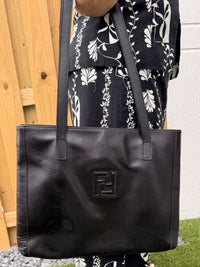 Fendi Tote Black Bag Leather