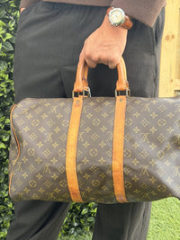 Louis Vuitton Boston Bag Keppal 45 Brown Monogram