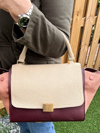 Celine trapeze Handbag Bordeaux Leather