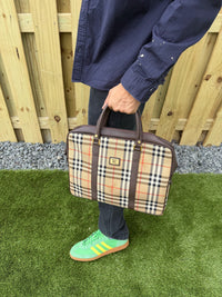 Burberry Nova Check Shadow Horse Canvas Beige Business Bag