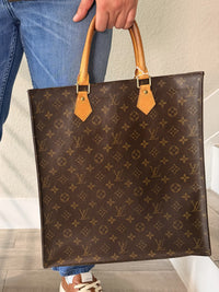 Louis Vuitton LV Hand Bag Sac Plat Brown Monogram