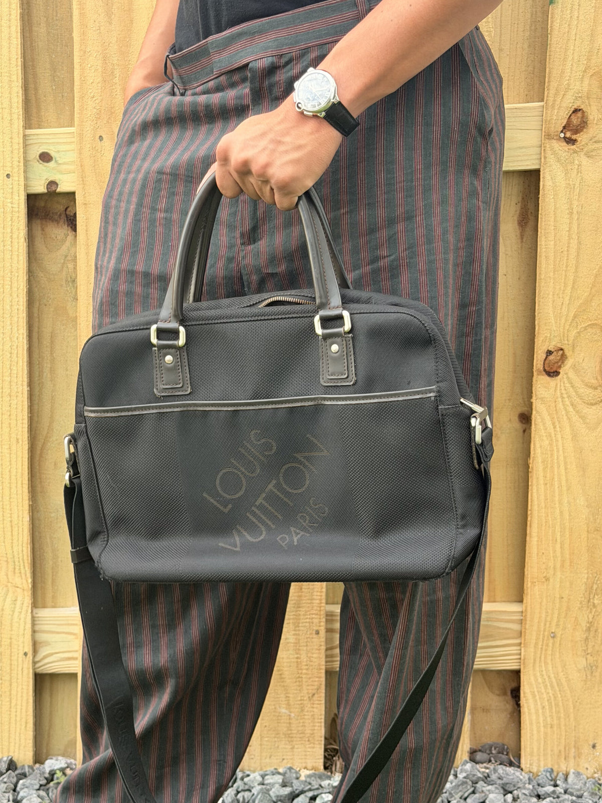 Louis Vuitton Damier Geant Yac Noir 2Way Business Bag