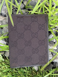 Gucci GG Canvas x Leather Black  Card Case