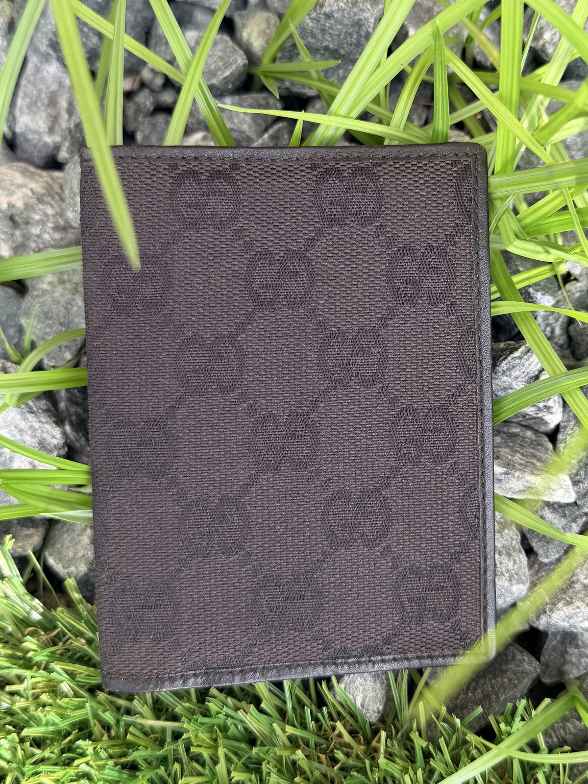 Gucci GG Canvas x Leather Black  Card Case
