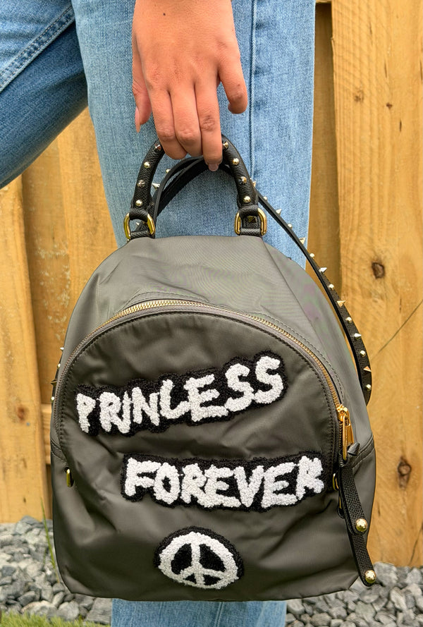 Dolce & Gabbana Gray Stud Backpack