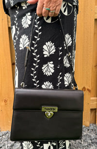 Moschino Hand bag Black Leather