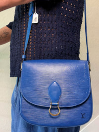Louis Vuitton Epi Saint Cloud GM Shoulder Bag Toledo Blue