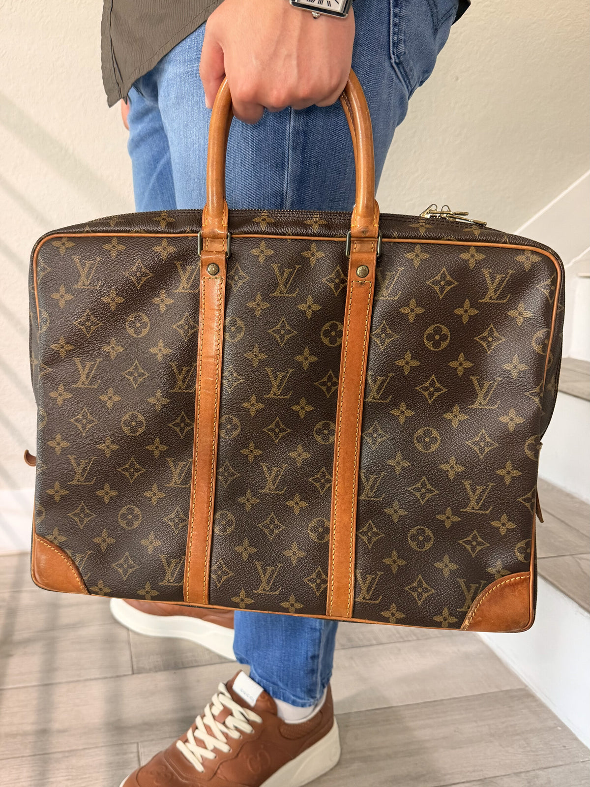 LOUIS VUITTON Monogram Porte Documents Voyage Business Bag