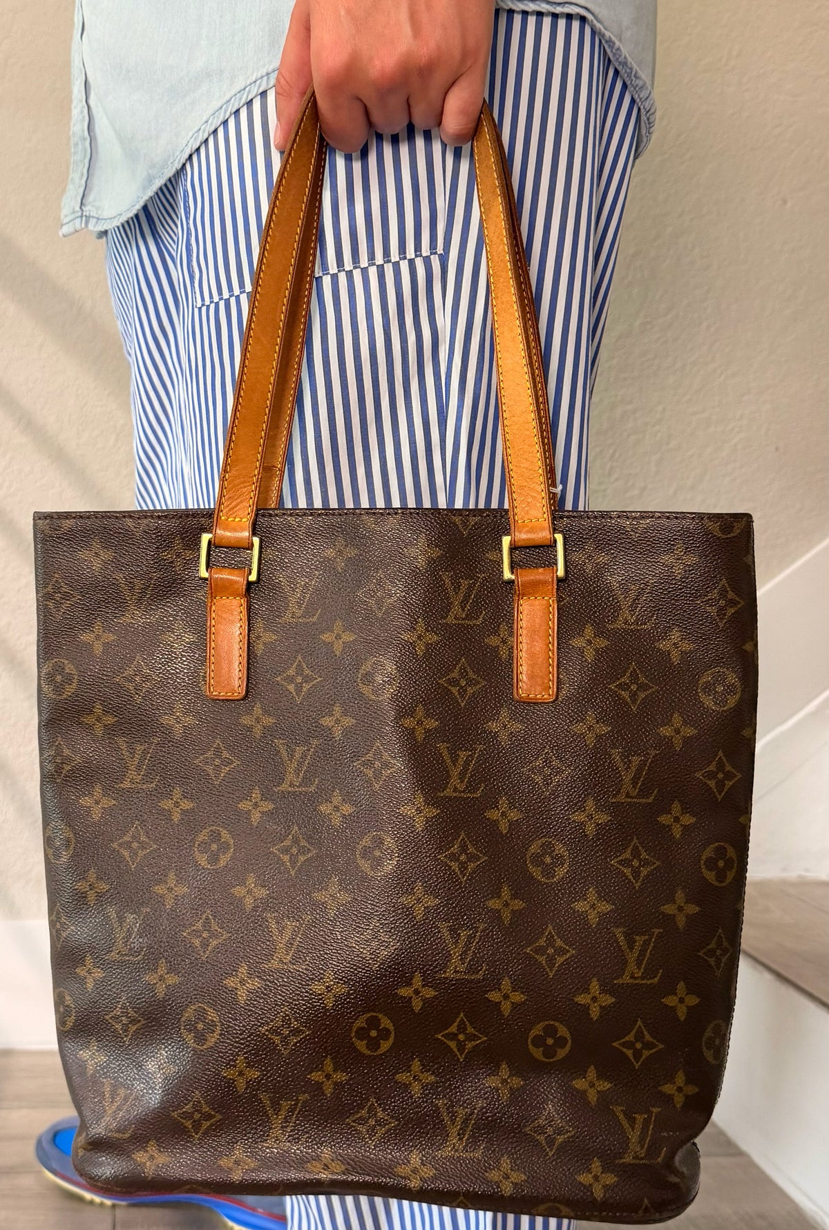 LOUIS VUITTON Monogram Vavin GM Tote Bag Brown Straps