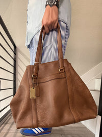 COACH  Dark Brown Leather Tote Bag