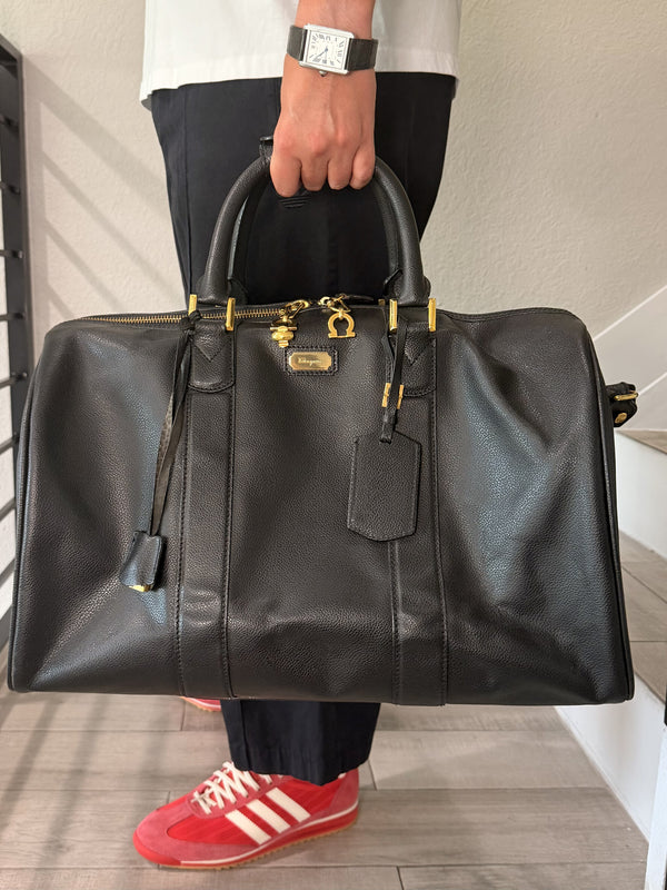 Ferragamo Boston Bag Black Leather.